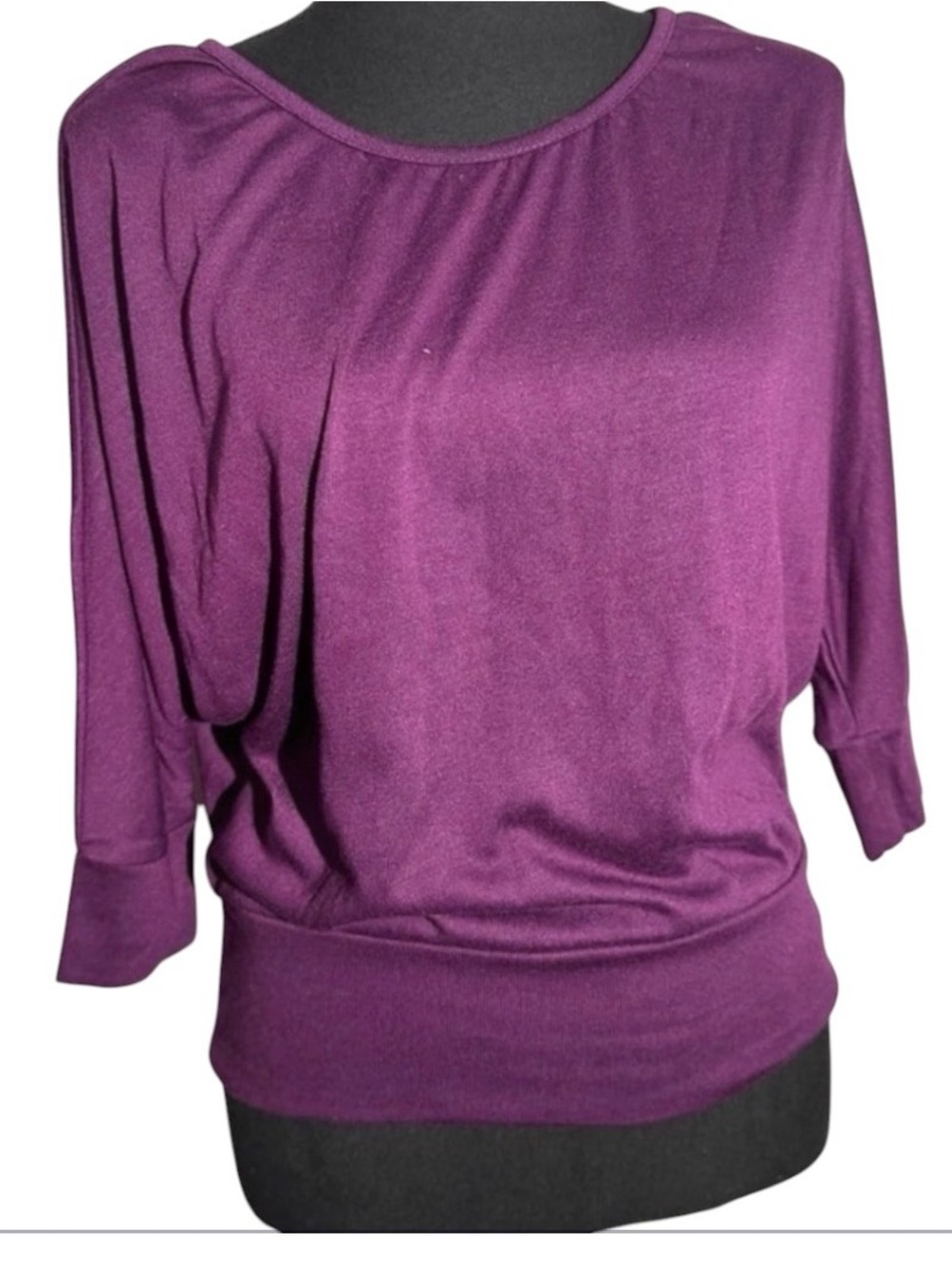 8 of Hearts Purple Dolman Blouse Size Large